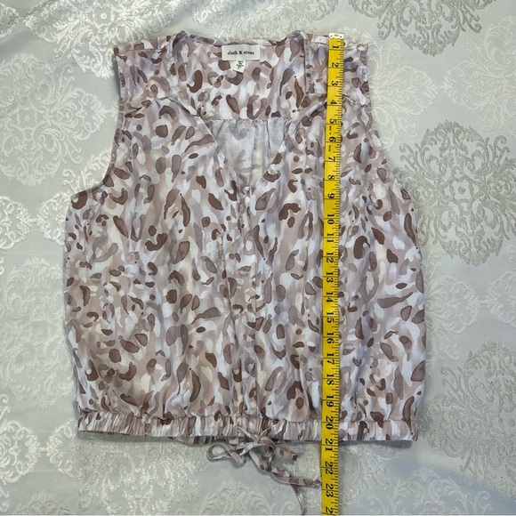 Cloth & Stone Anthropologie Sleeveless Blouse Abstract Print Size Large - Picture 5 of 8